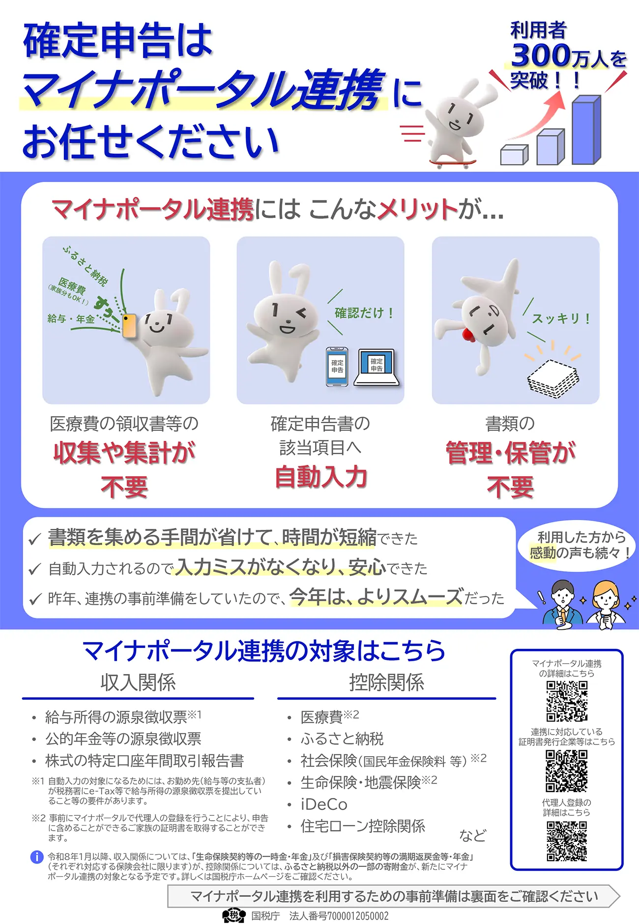 定申告はマイナポータル連携にお任せください