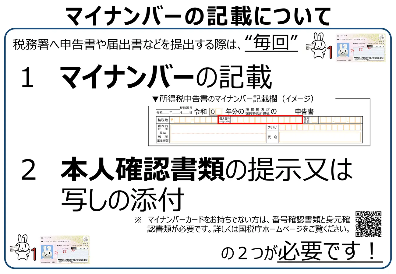 マイナンバーの記載について